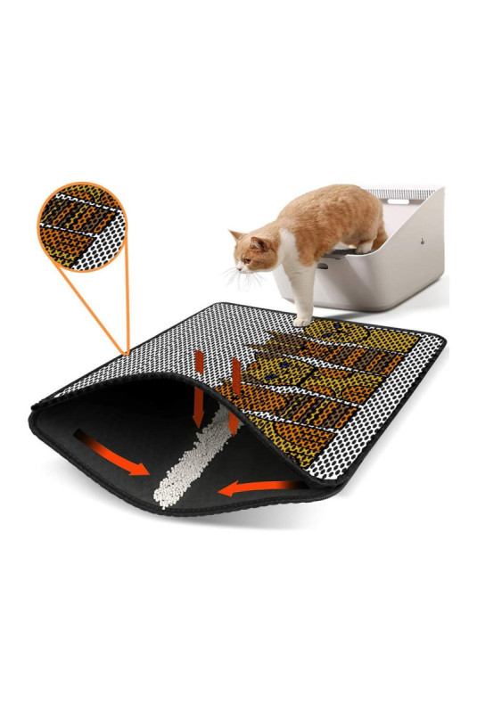 Tapis de litière pour chat Nid d'abeille 45 x 60 cm