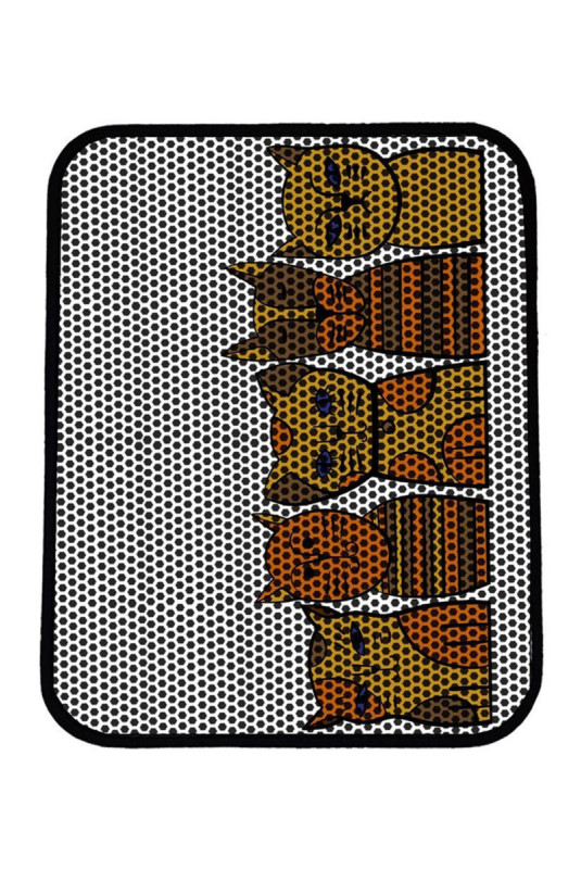Tapis de litière pour chat Nid d'abeille 45 x 60 cm
