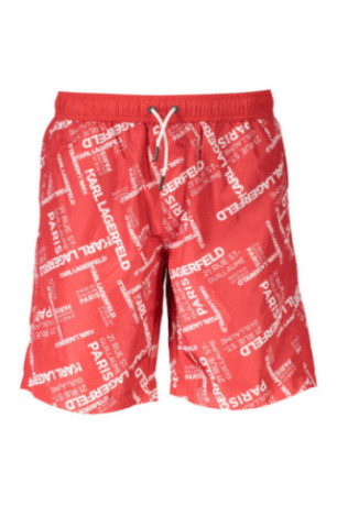 Short de bain boxer de plage rouge KARL LAGERFELD BEACHWEAR