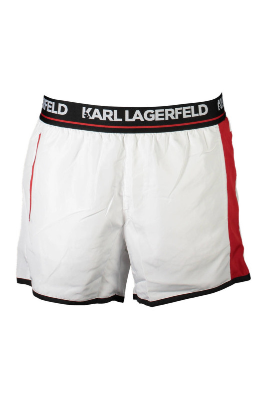 Short de bain court blanc KARL LAGERFELD BEACHWEAR