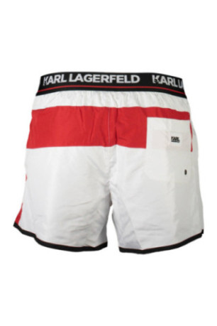 Short de bain court blanc KARL LAGERFELD BEACHWEAR