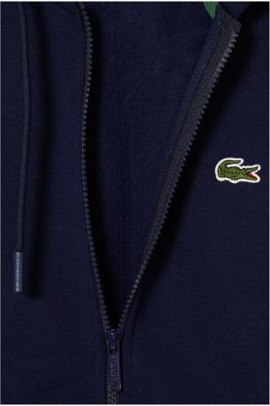 Sweat à capuche zippé manches longues Lacoste
