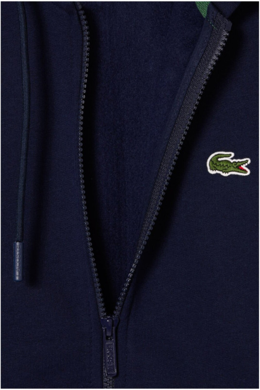 Sweat à capuche zippé manches longues Lacoste