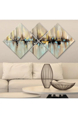 Peinture décorative sur MDF (4 Pieces) - 4MDF05568864473 - Multicolor - 989EVS1101 Wall addiction