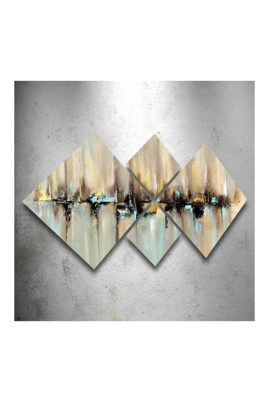 Peinture décorative sur MDF (4 Pieces) - 4MDF05568864473 - Multicolor - 989EVS1101 Wall addiction