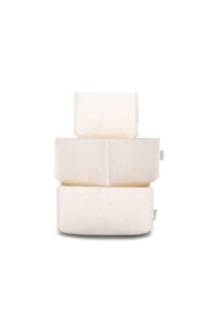 Ensemble de rangement de bureau en feutre (3 pièces) - Crème