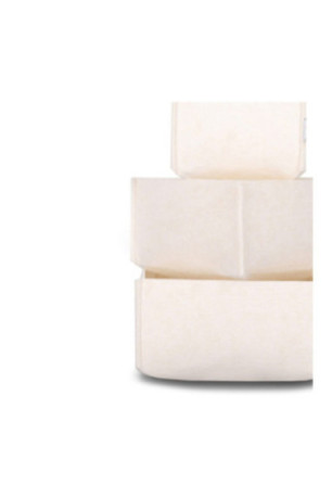 Ensemble de rangement de bureau en feutre (3 pièces) - Crème