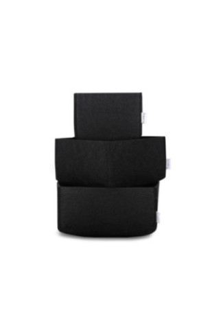 Ensemble de rangement de bureau en feutre (3 pièces) - Noir