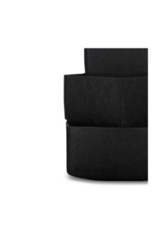 Ensemble de rangement de bureau en feutre (3 pièces) - Noir