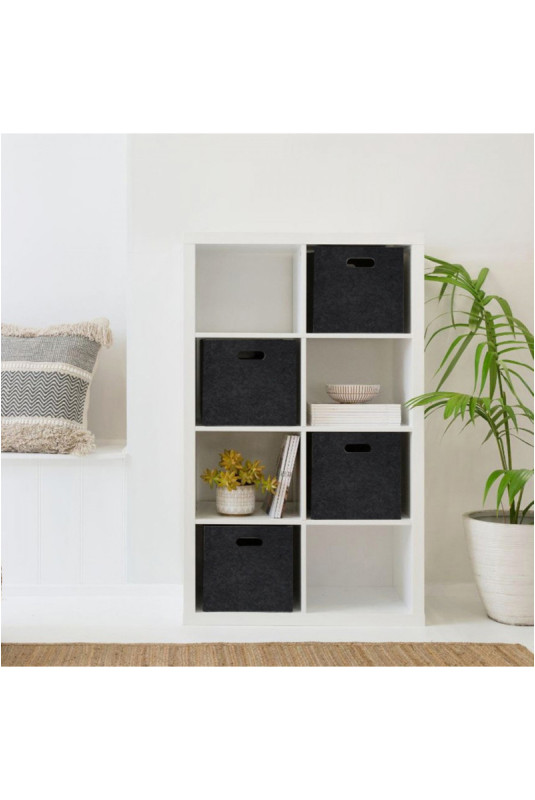 Ensemble de rangement de bureau en feutre (4 pièces) - Noir