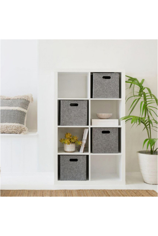 Ensemble de rangement de bureau en feutre (4 pièces) - Gris