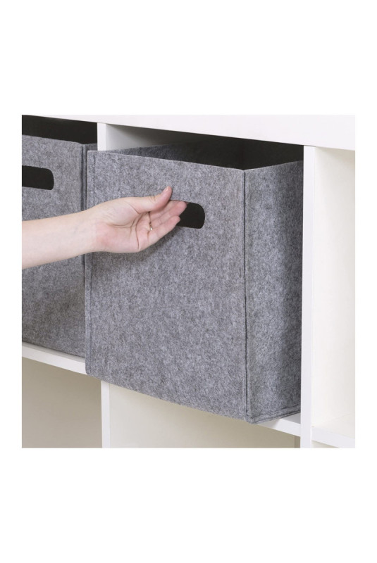 Ensemble de rangement de bureau en feutre (4 pièces) - Gris