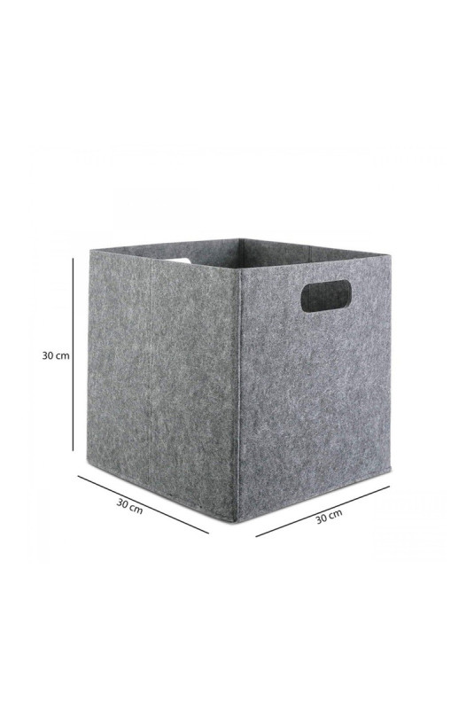 Ensemble de rangement de bureau en feutre (4 pièces) - Gris