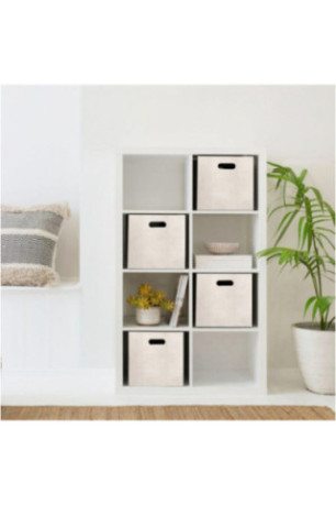 Ensemble de rangement de bureau en feutre (4 pièces) - Crème