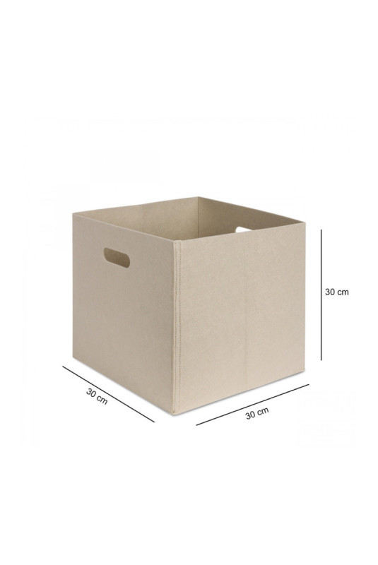 Ensemble de rangement de bureau en feutre (4 pièces) - Crème