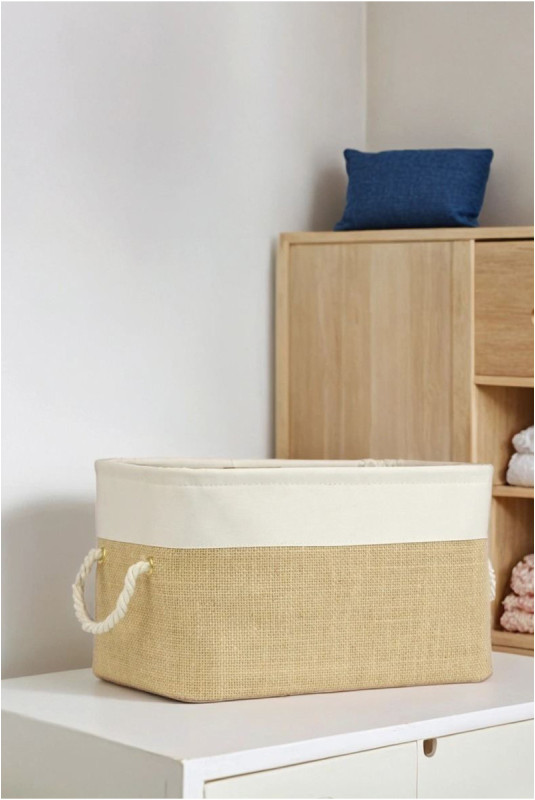 Panier en feutre - Blanc naturel