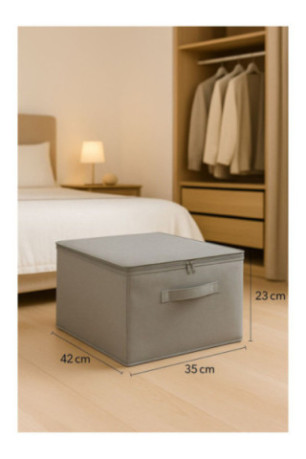 Boîte de rangement en feutre - Gris