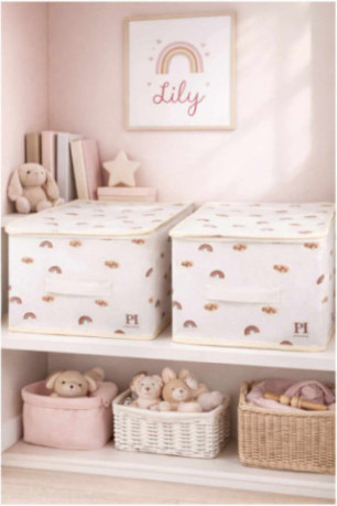 Ensemble de boîtes de rangement (4 pièces) - Blanc