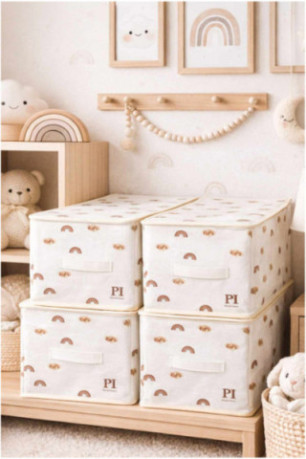 Ensemble de boîtes de rangement (4 pièces) - Blanc
