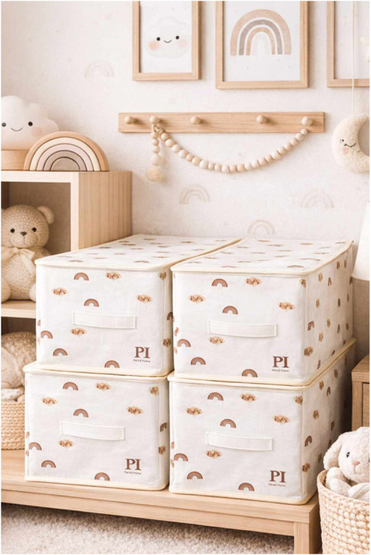 Ensemble de boîtes de rangement (4 pièces) - Blanc