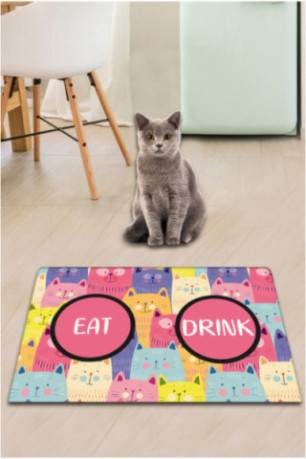 Tapis de litière pour chat - Multicolore