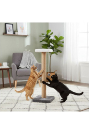Griffoir pour chat - Anthracite Beige Blanc