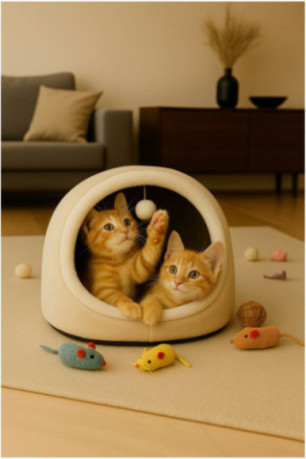 Lit pour chat - Crème