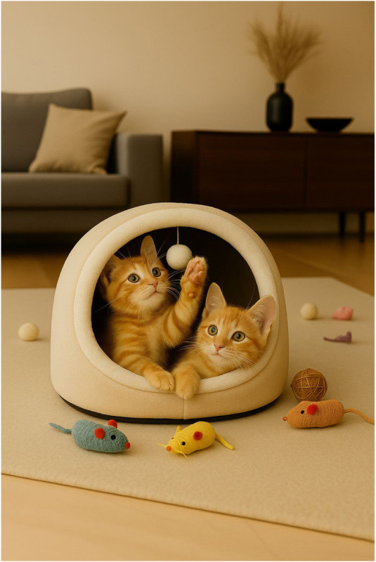 Lit pour chat - Crème
