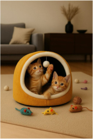 Lit pour chat - Moutarde