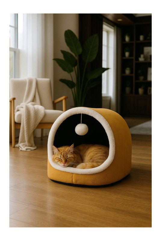 Lit pour chat - Moutarde