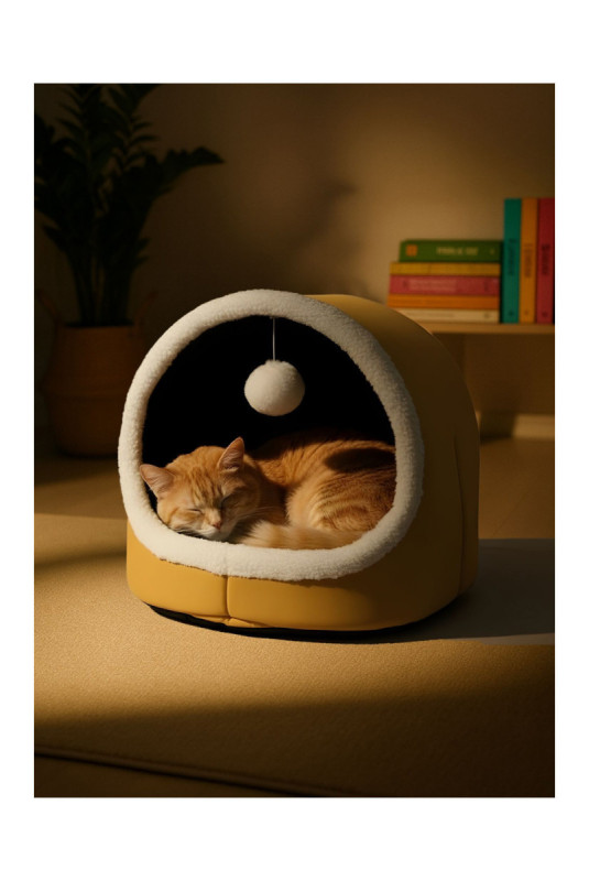 Lit pour chat - Moutarde
