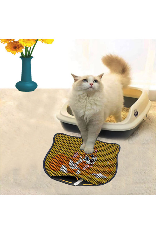 Tapis de litière pour chat - Multicolore