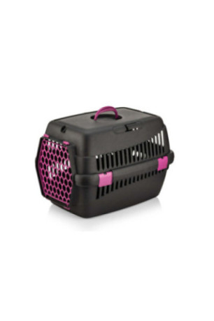 Boîte de transport pour animaux - Fuchsia noir