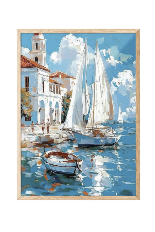 Tableau encadré décoratif - Multicolore