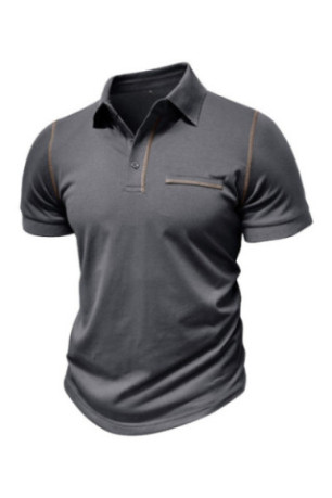 Polo manches courtes. coupe stretch - Dark Grey