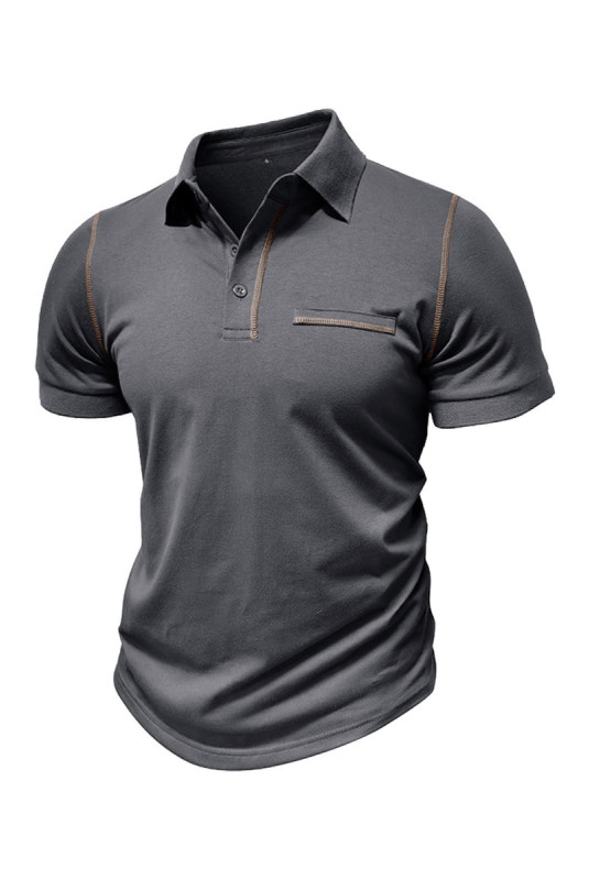 Polo manches courtes. coupe stretch - Dark Grey