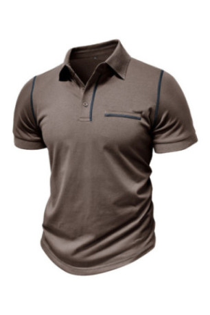 Polo manches courtes. coupe stretch - Khaki