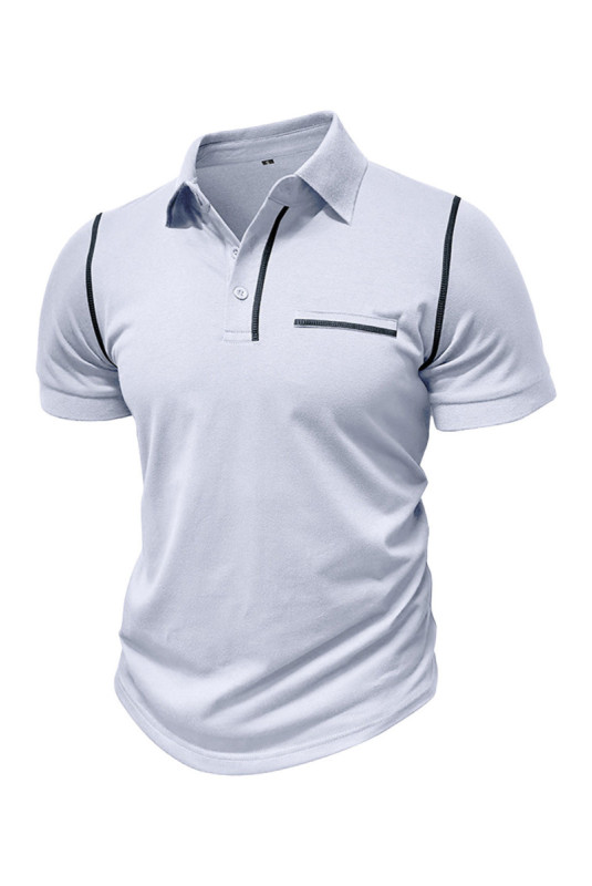 Polo manches courtes. coupe stretch - White
