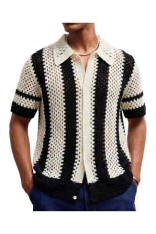 Cardigan manches courtes en maille - Apricot
