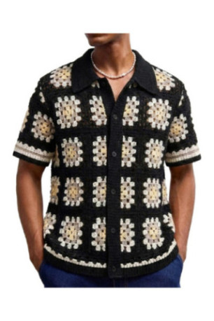 Cardigan manches courtes en maille - Black