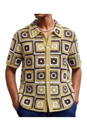 Cardigan en maille à manches courtes - Khaki