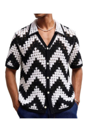 Cardigan en maille à manches courtes - Black
