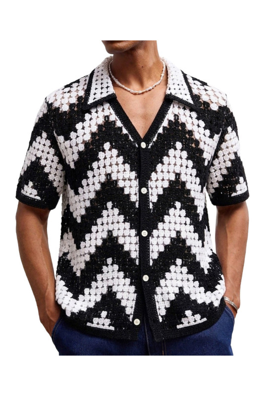 Cardigan en maille à manches courtes - Black