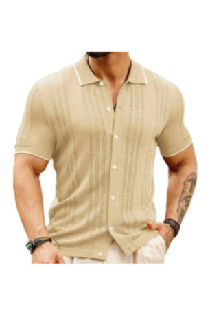 Cardigan en maille à manches courtes - Khaki