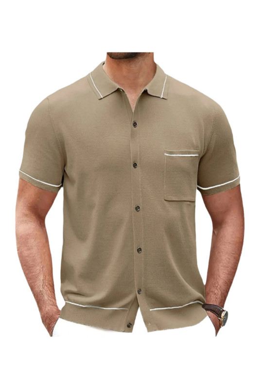 Chemise manches courtes. légère et respirante - Khaki