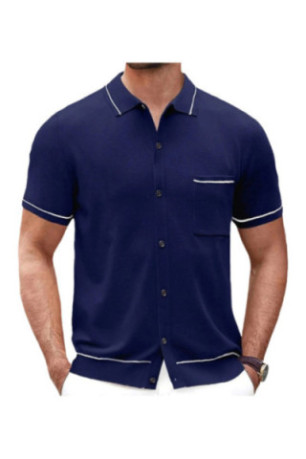 Chemise manches courtes. légère et respirante - Navy Blue