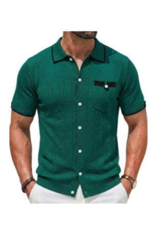 Chemise manches courtes. légère et respirante - Green
