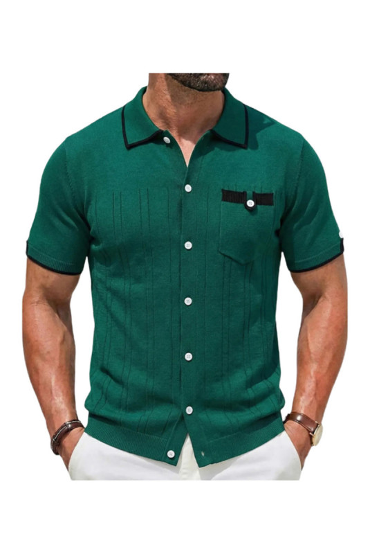 Chemise manches courtes. légère et respirante - Green