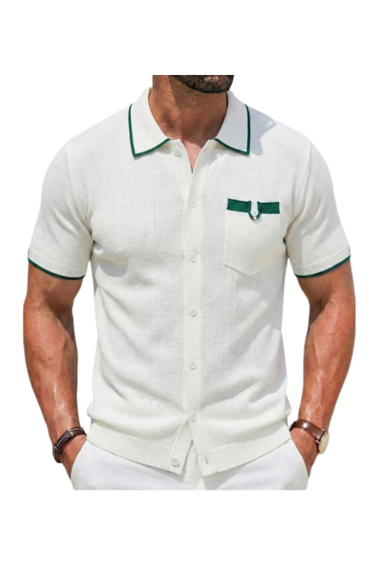 Chemise manches courtes. légère et respirante - White