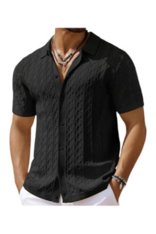 Chemise maille légère - Black
